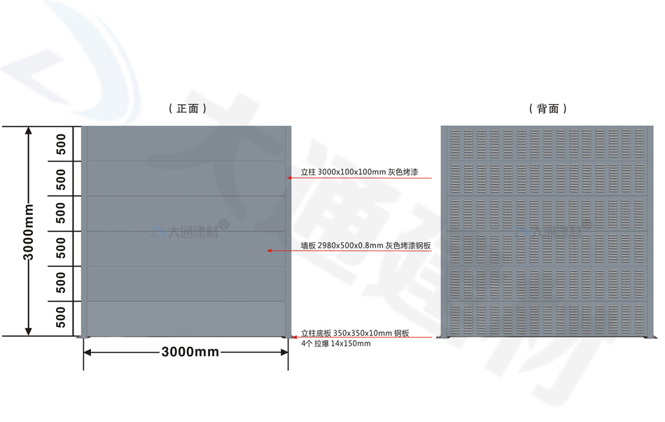 3米/5米/6米高(gāo)聲屏障圍擋廠家(jiā)生産定制(zhì)批發