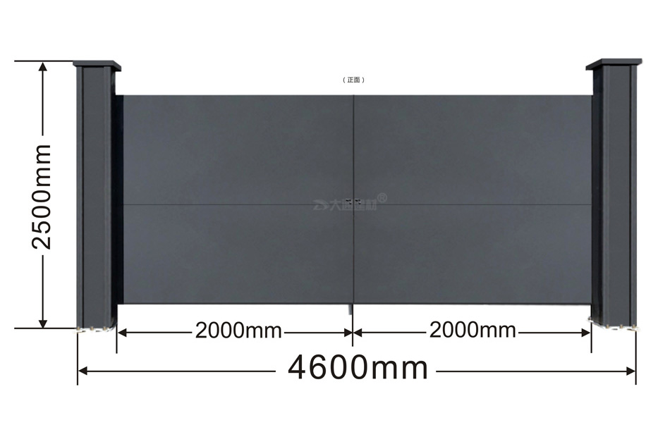工(gōng)地(dì)烤漆雙開(kāi)門圍擋立柱款 鋼結構大(dà)門-可(kě)定制(zhì)